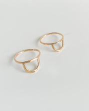 SUN & SELENE gold fill arc rings