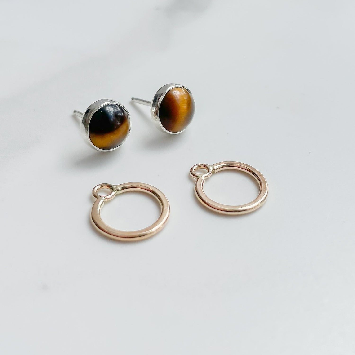 SUN & SELENE tiger's eye earring jackets