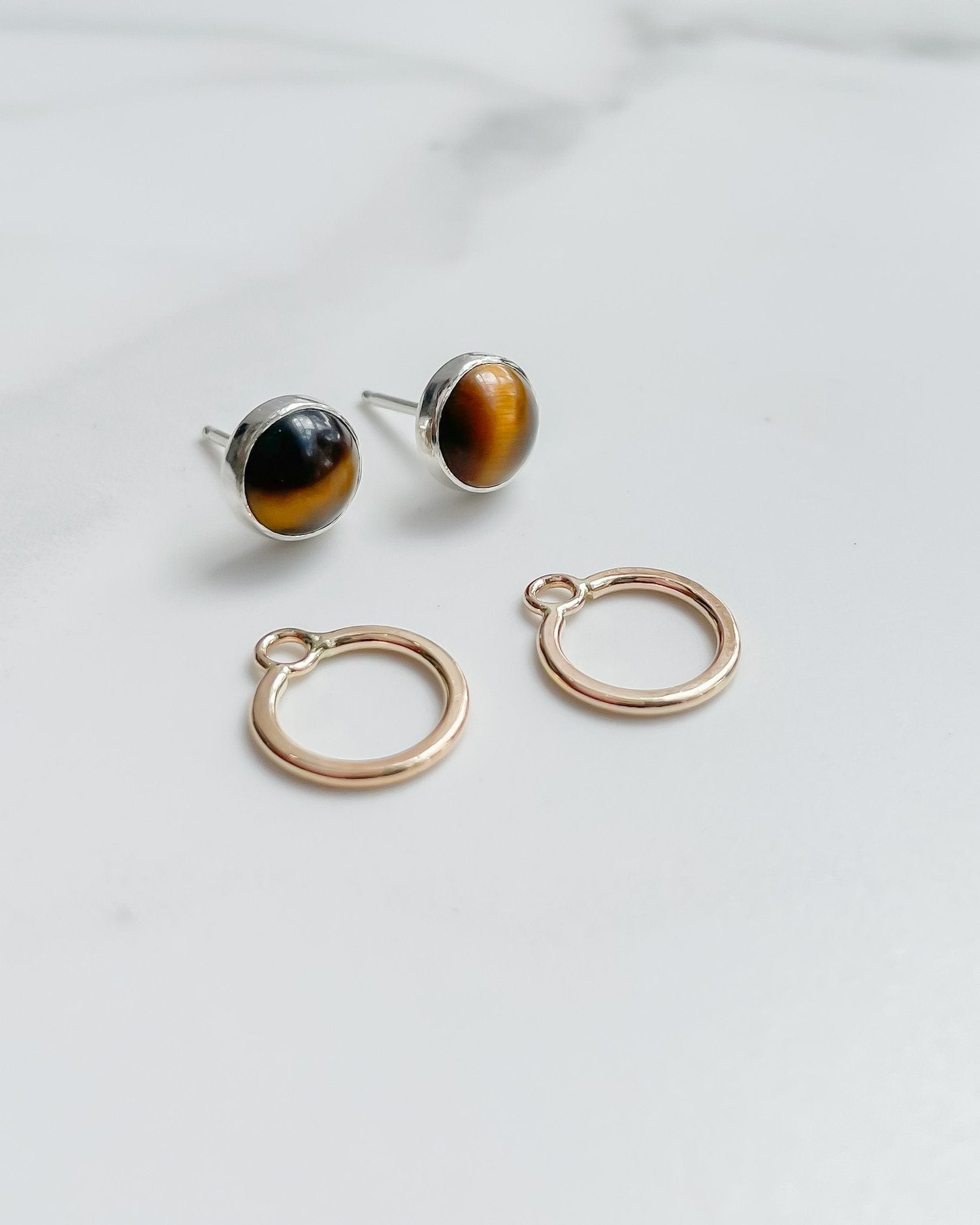 SUN & SELENE tiger's eye earring jackets