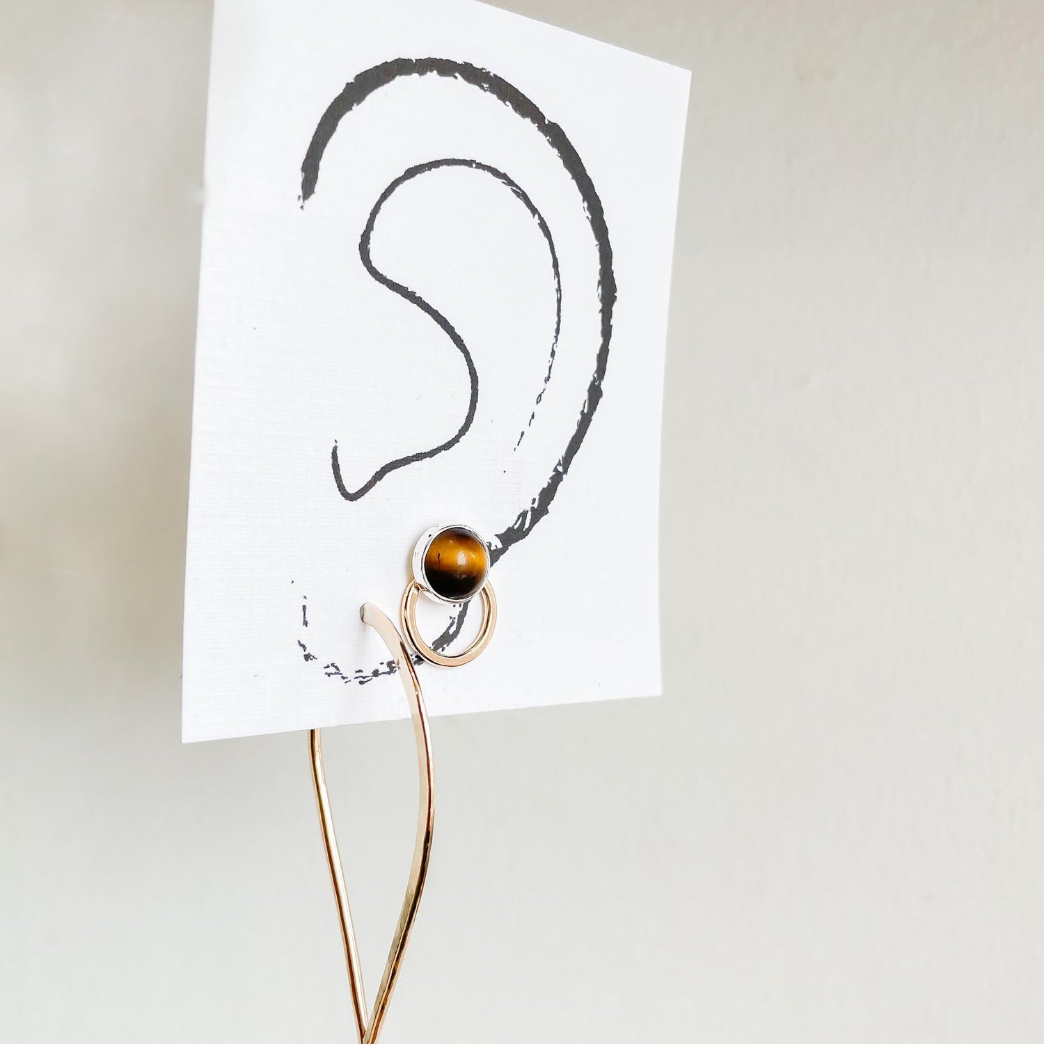 SUN & SELENE circe earrings on card 