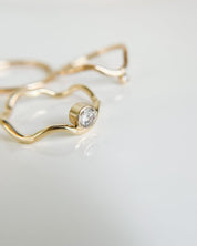 SUN & SELENE IRIS diamond wave ring