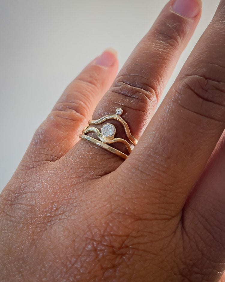SUN & SELENE handcrafted engagement ring set 