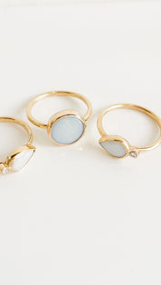 SUN & SELENE opal rings