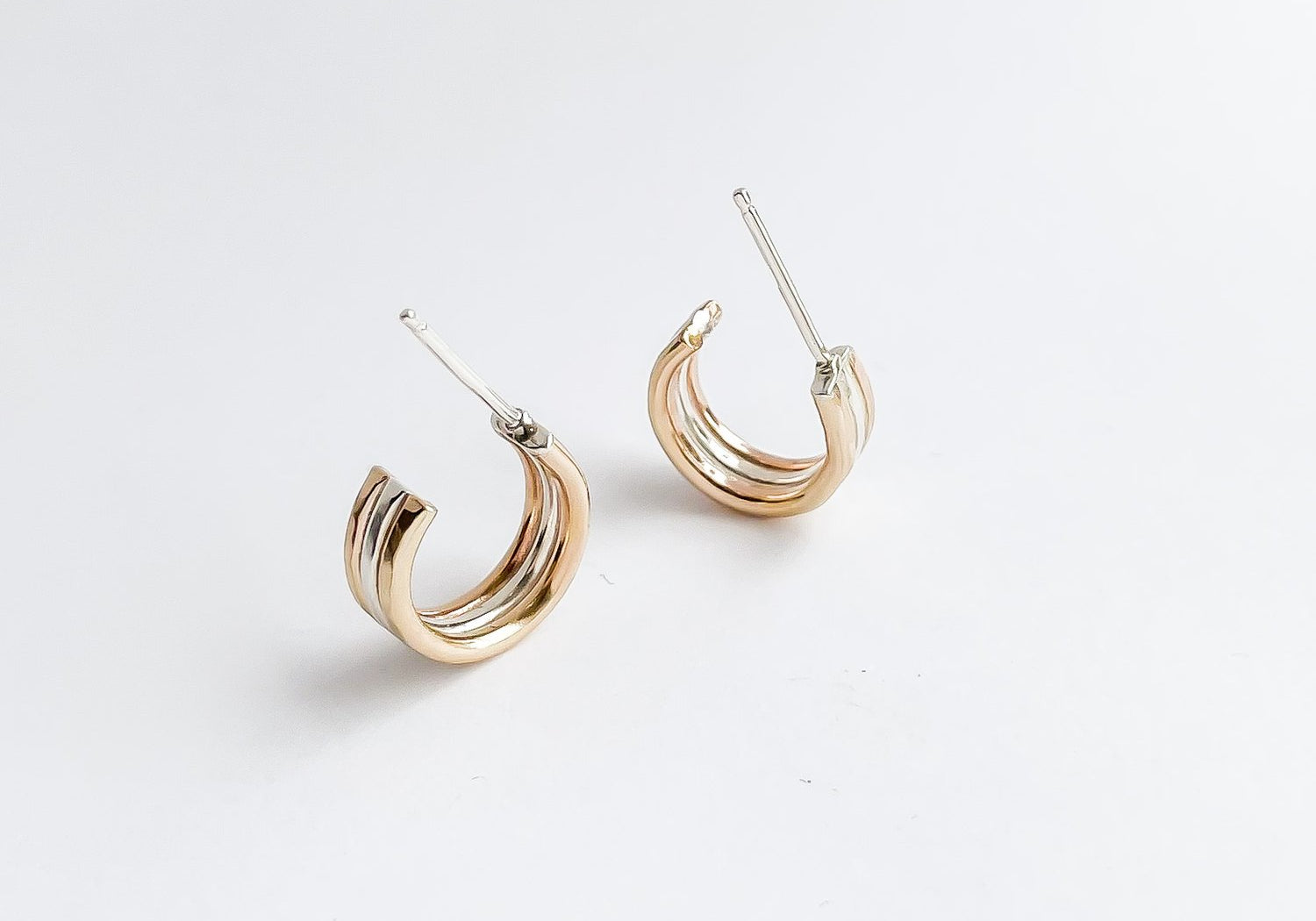 SUN & SELENE triple layered hoops