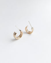 SUN & SELENE triple layered hoops