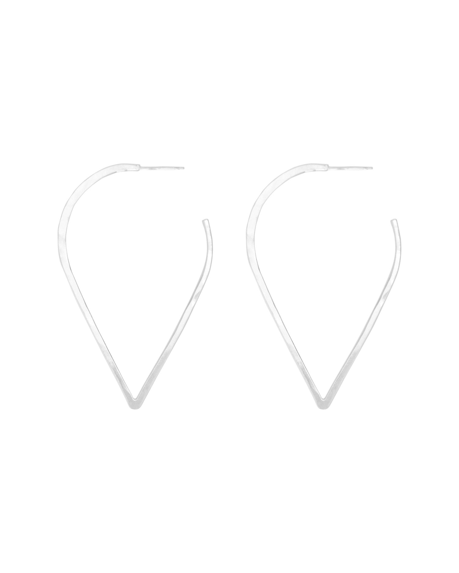 SUN & SELENE silver petal hoops