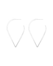 SUN & SELENE silver petal hoops