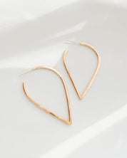 SUN & SELENE gold flower petal hoops