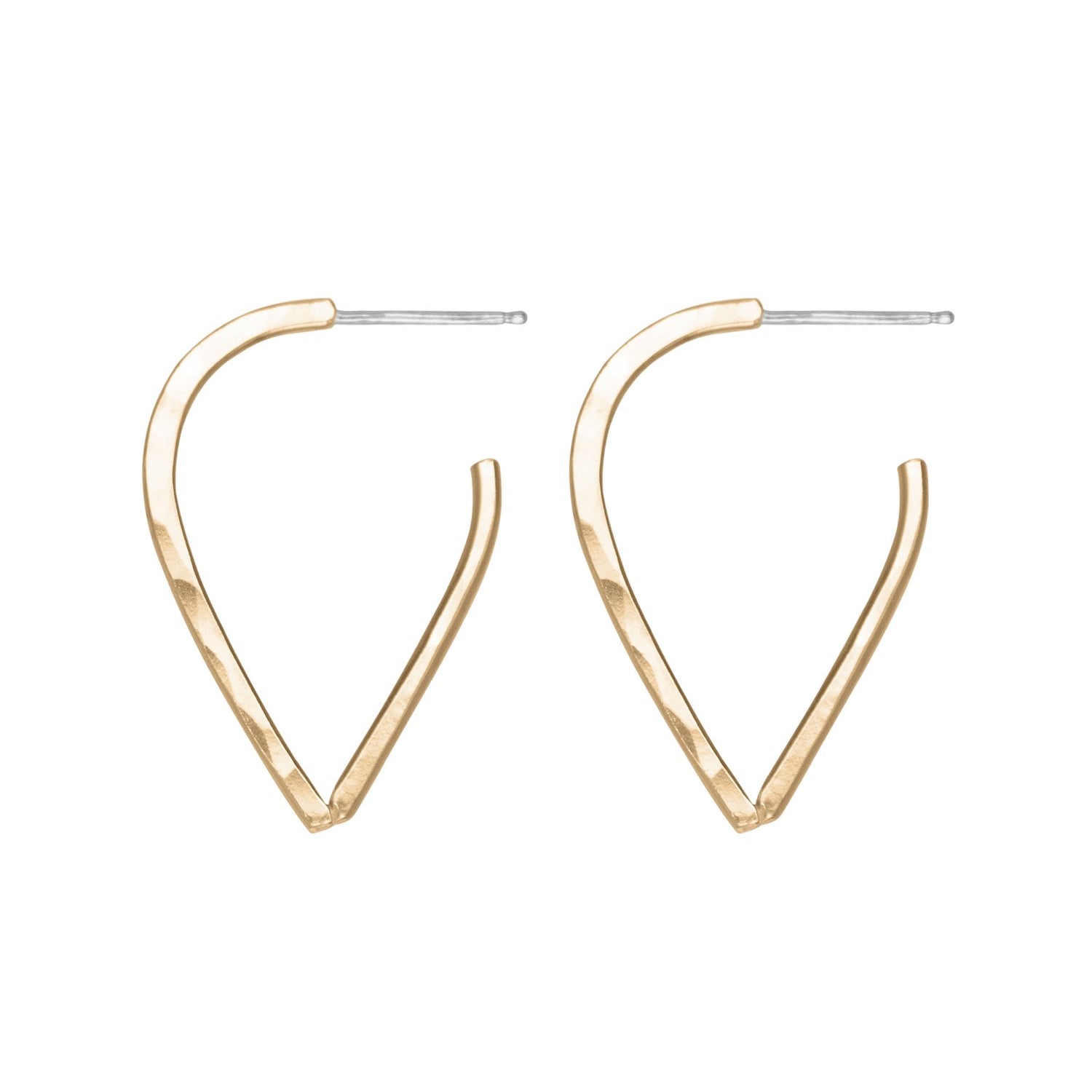 SUN & SELENE mini gold petal hoops