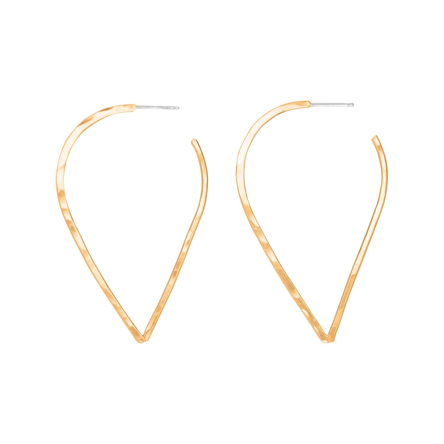 SUN & SELENE flora petal hoops in gold fill 