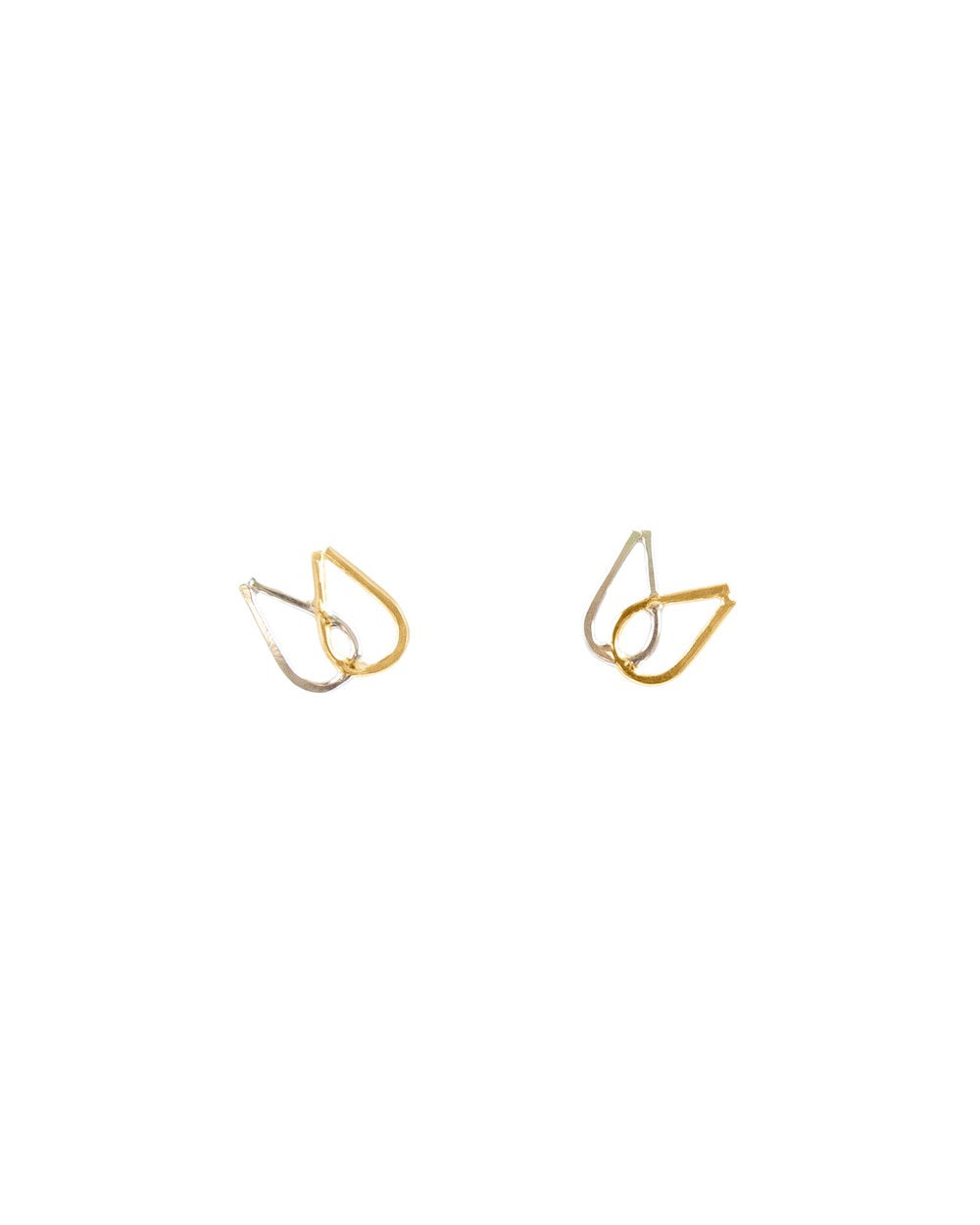 SUN & SELENE flora two tone studs