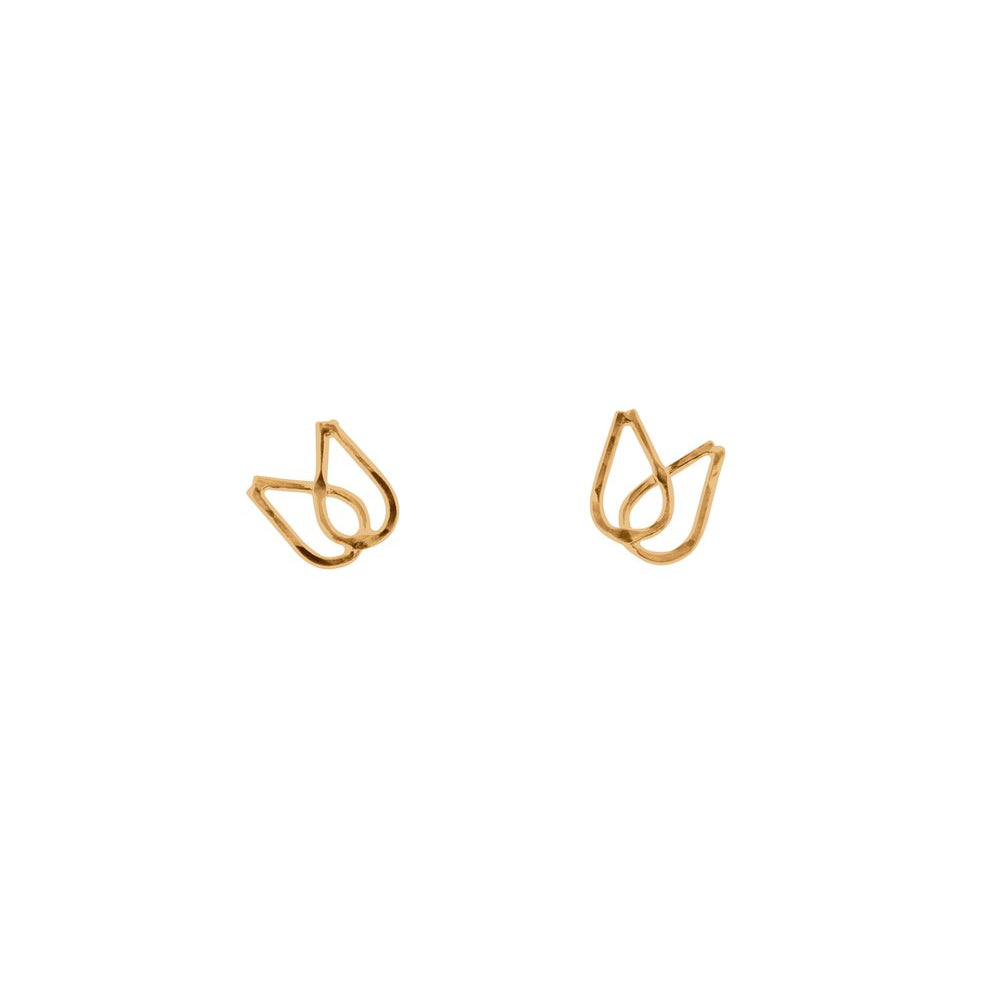 SUN & SELENE flora gold fill studs