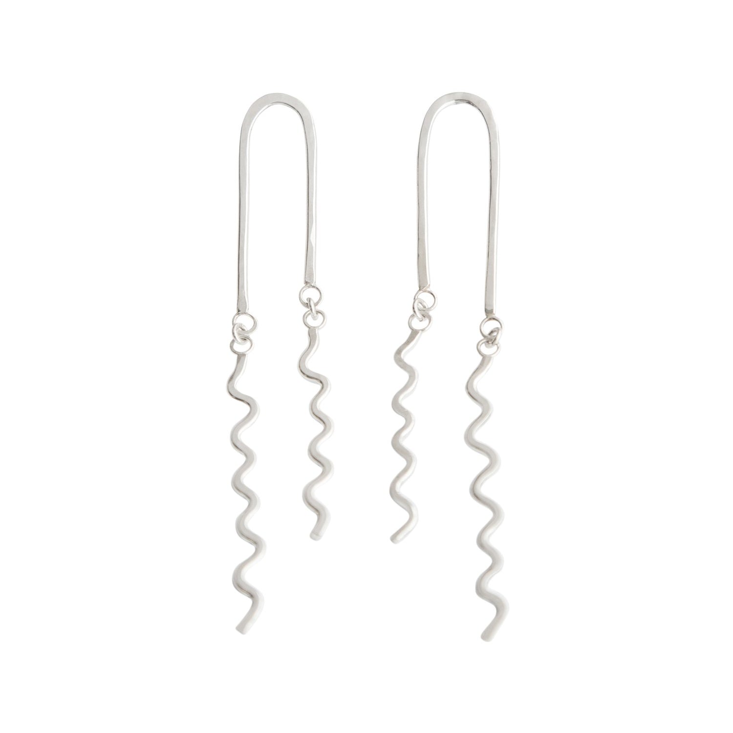 SUN & SELENE wave and arc earrings