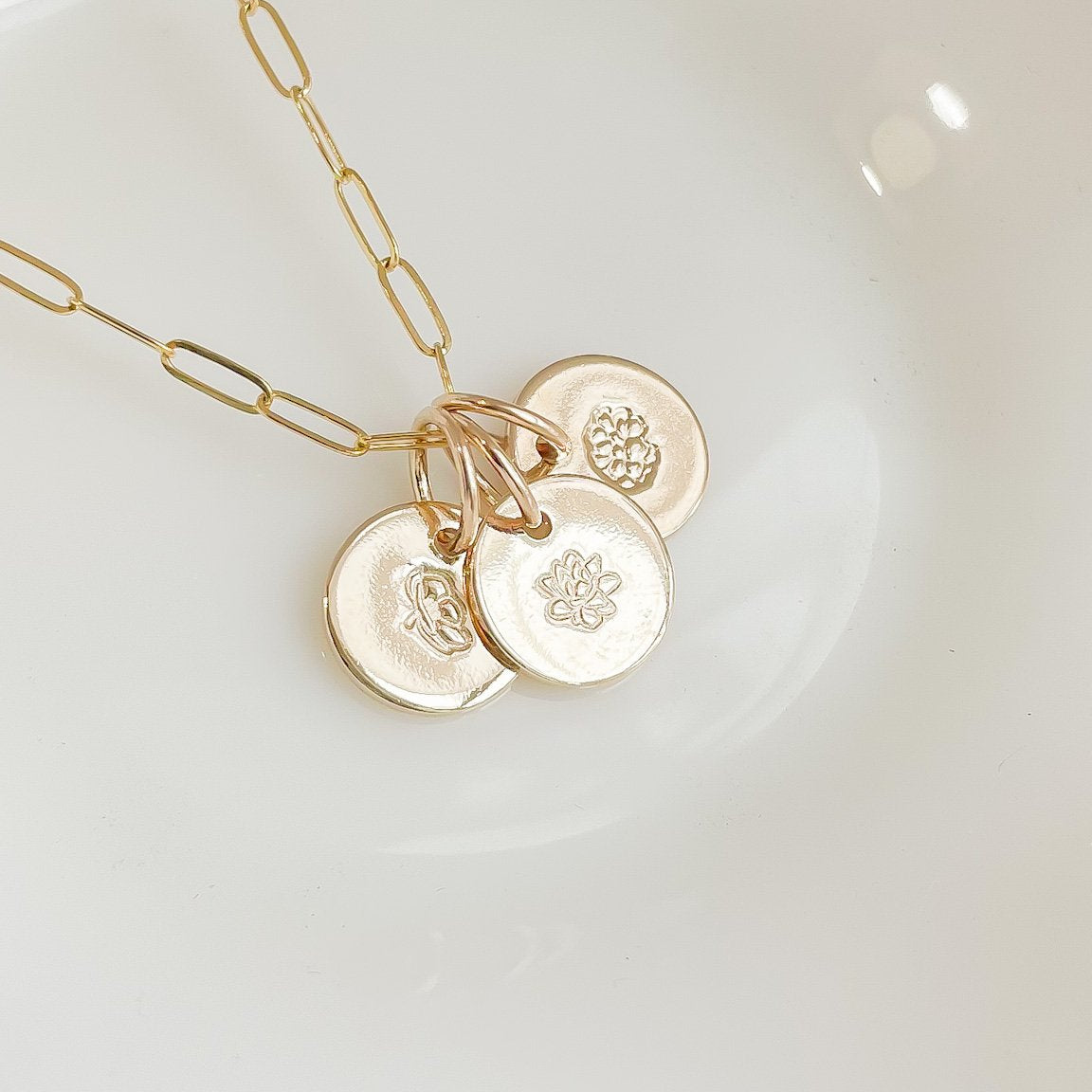 SUN & SELENE love letters coin necklace 