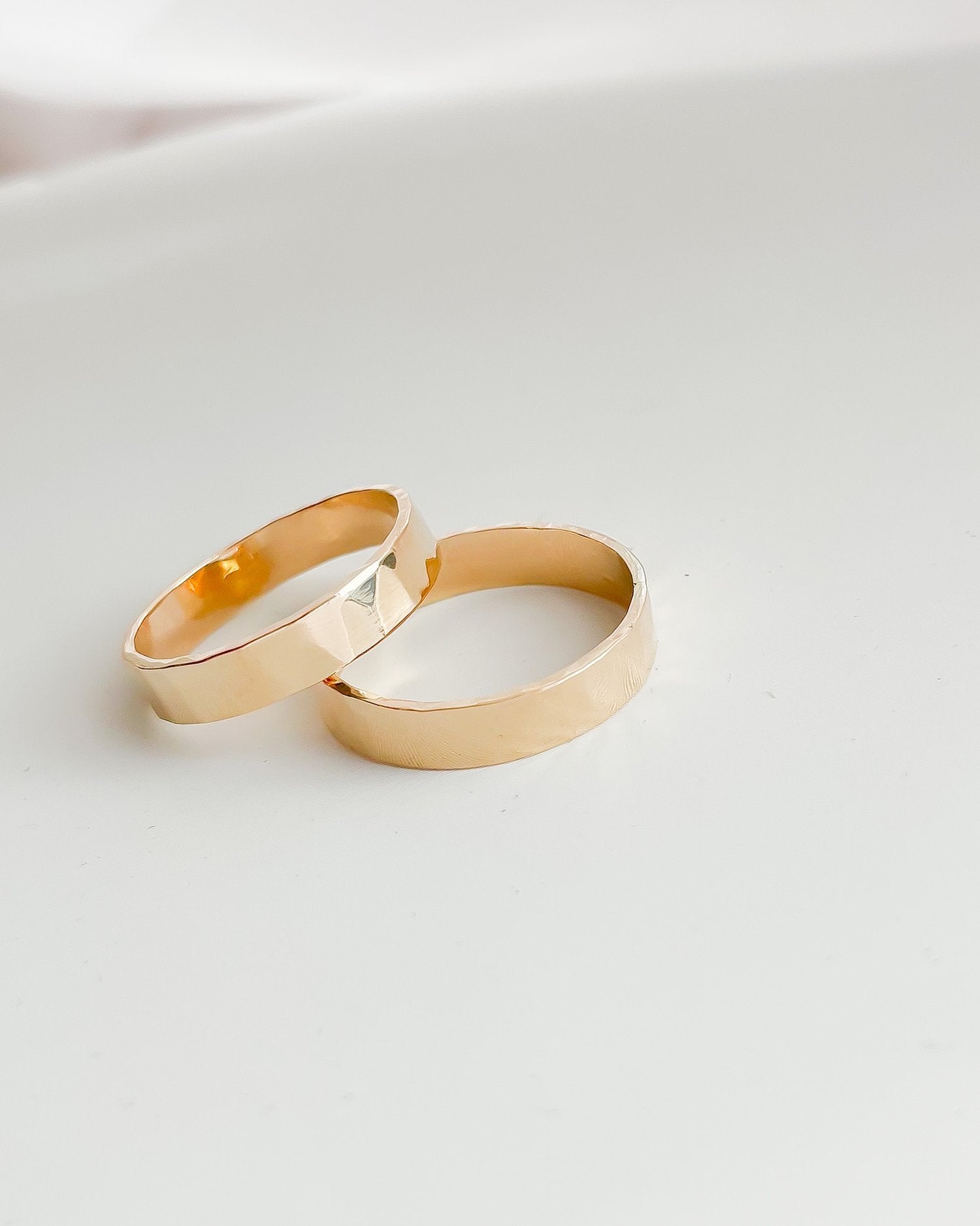 SUN & SELENE wide stacking rings