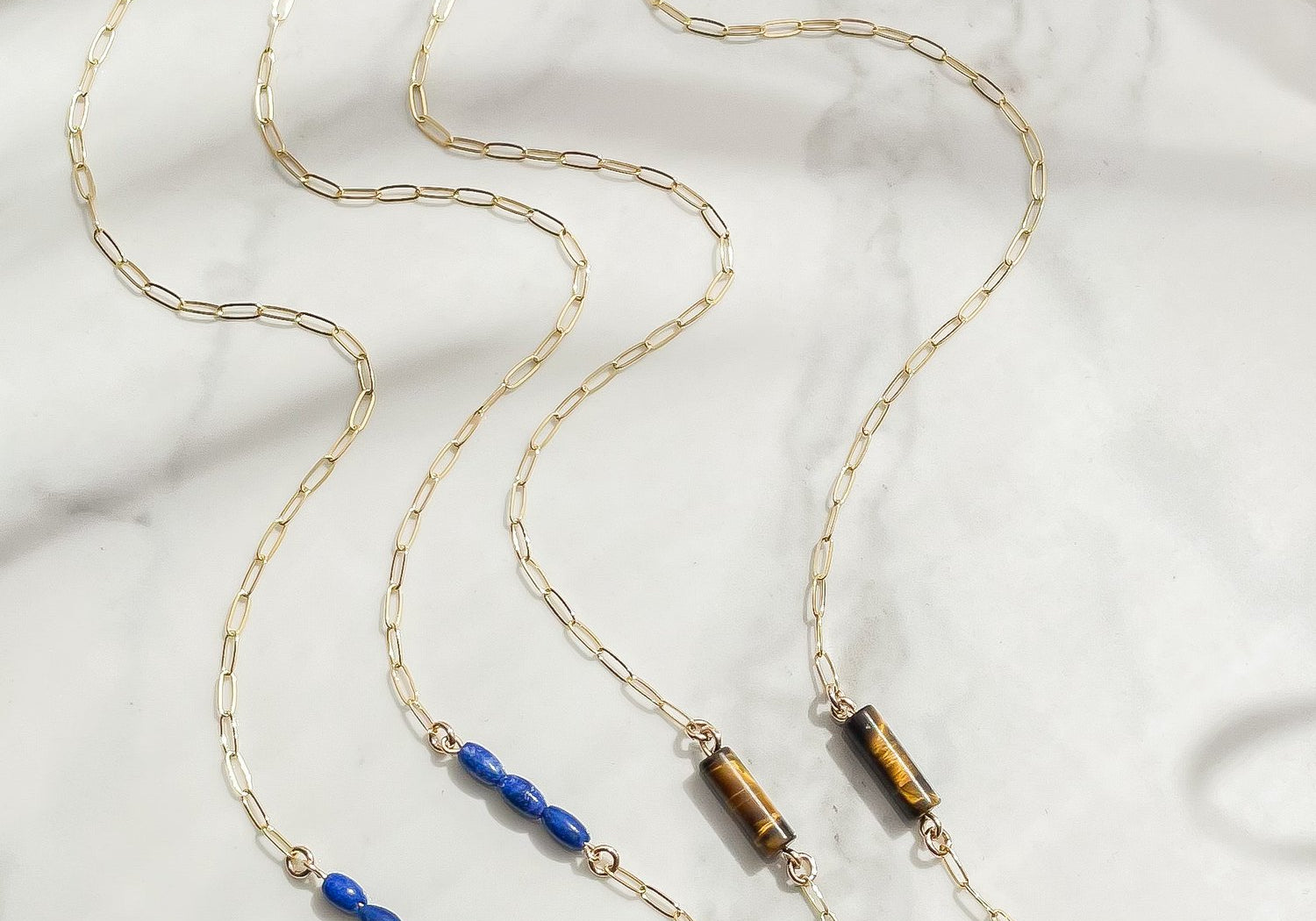 SUN & SELENE NUIT beaded necklaces