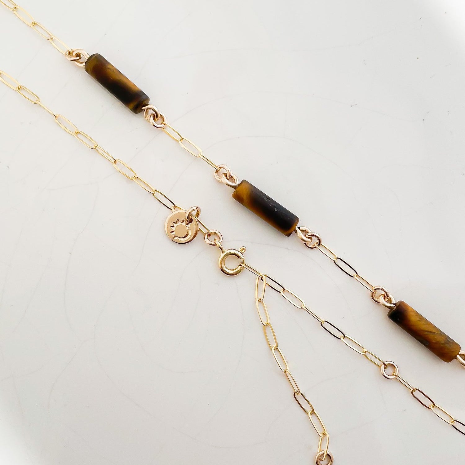 SUN & SELENE tiger's eye necklace