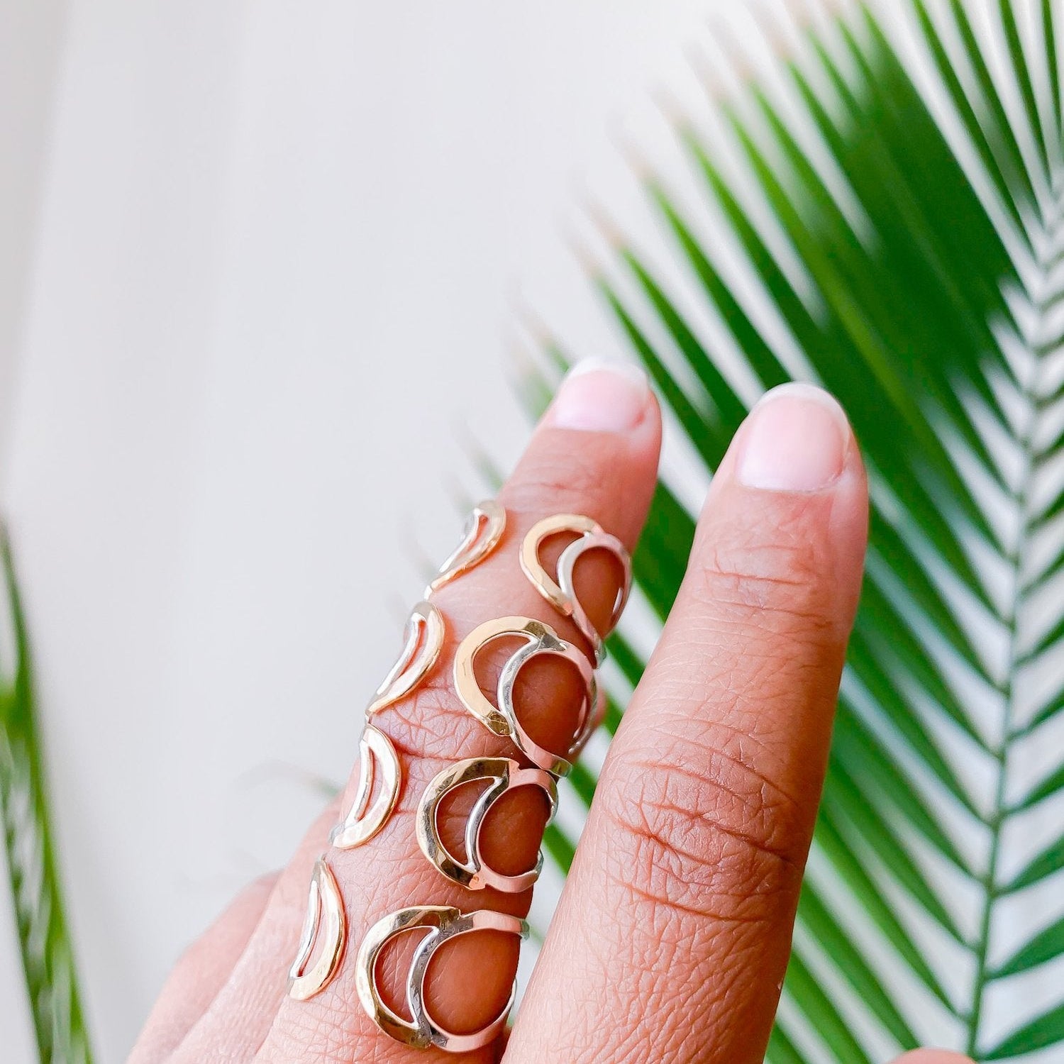 SUN & SELENE selene crescent cuff rings