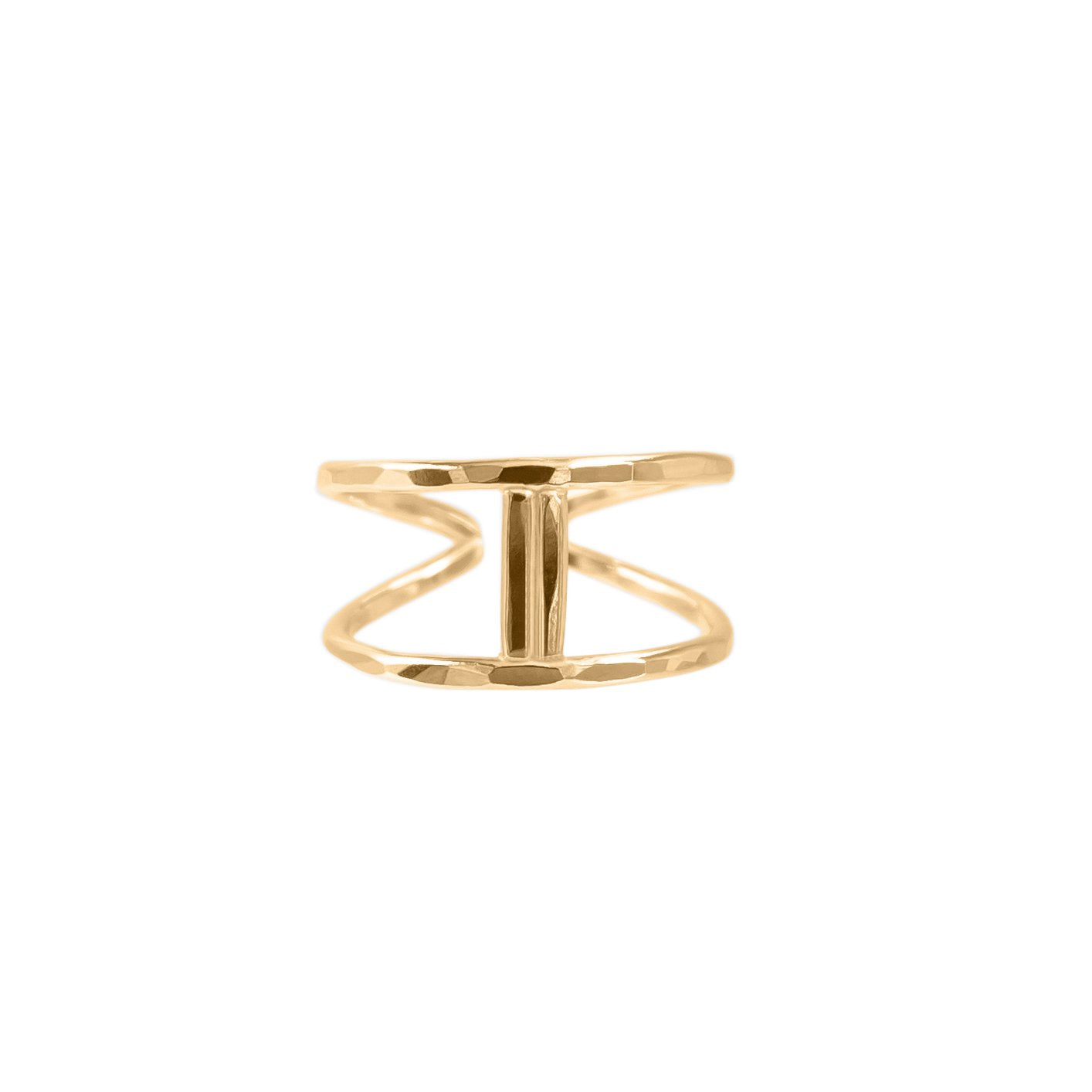 SUN & SELENE gold bar ring