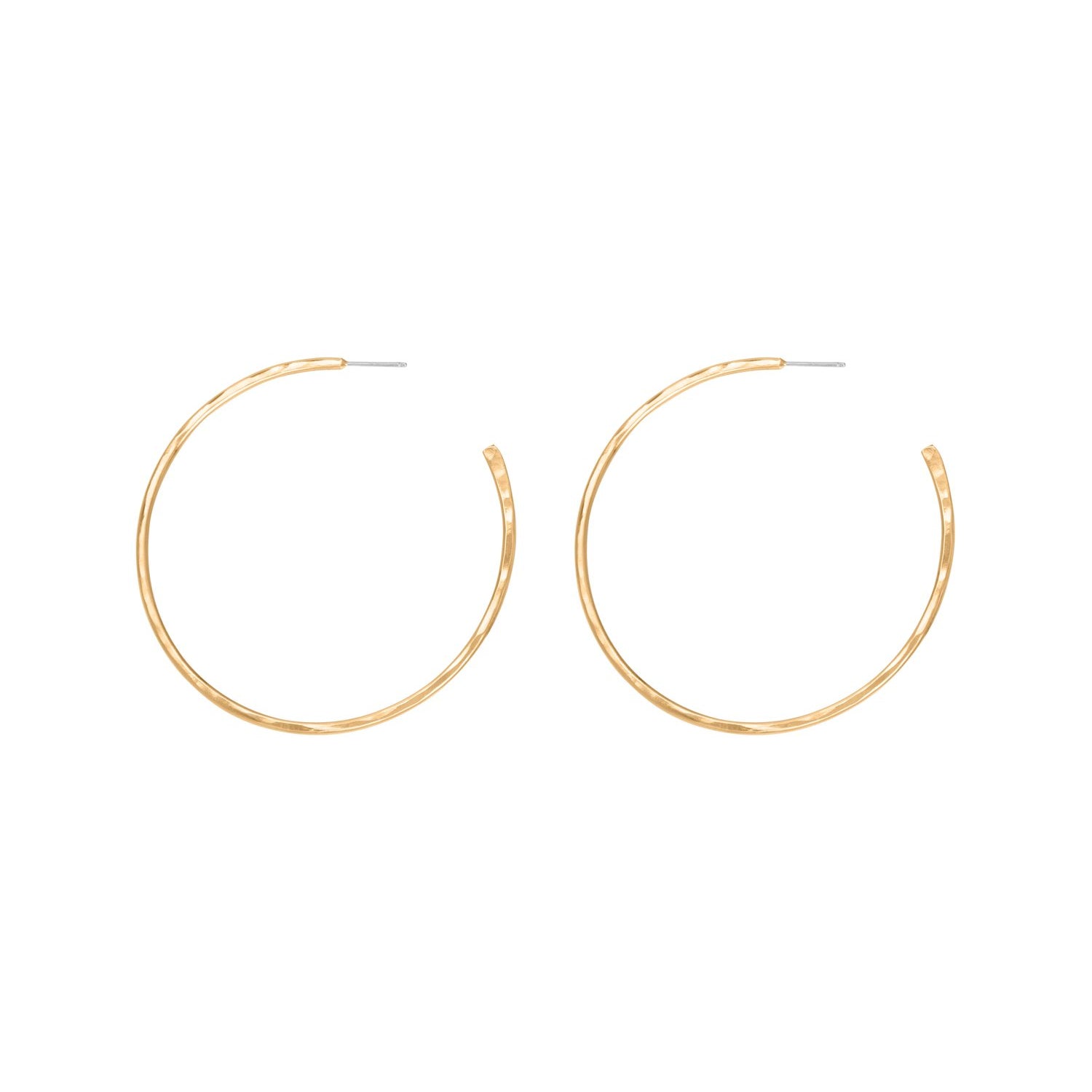 SUN & SELENE naked hoops in gold fill 