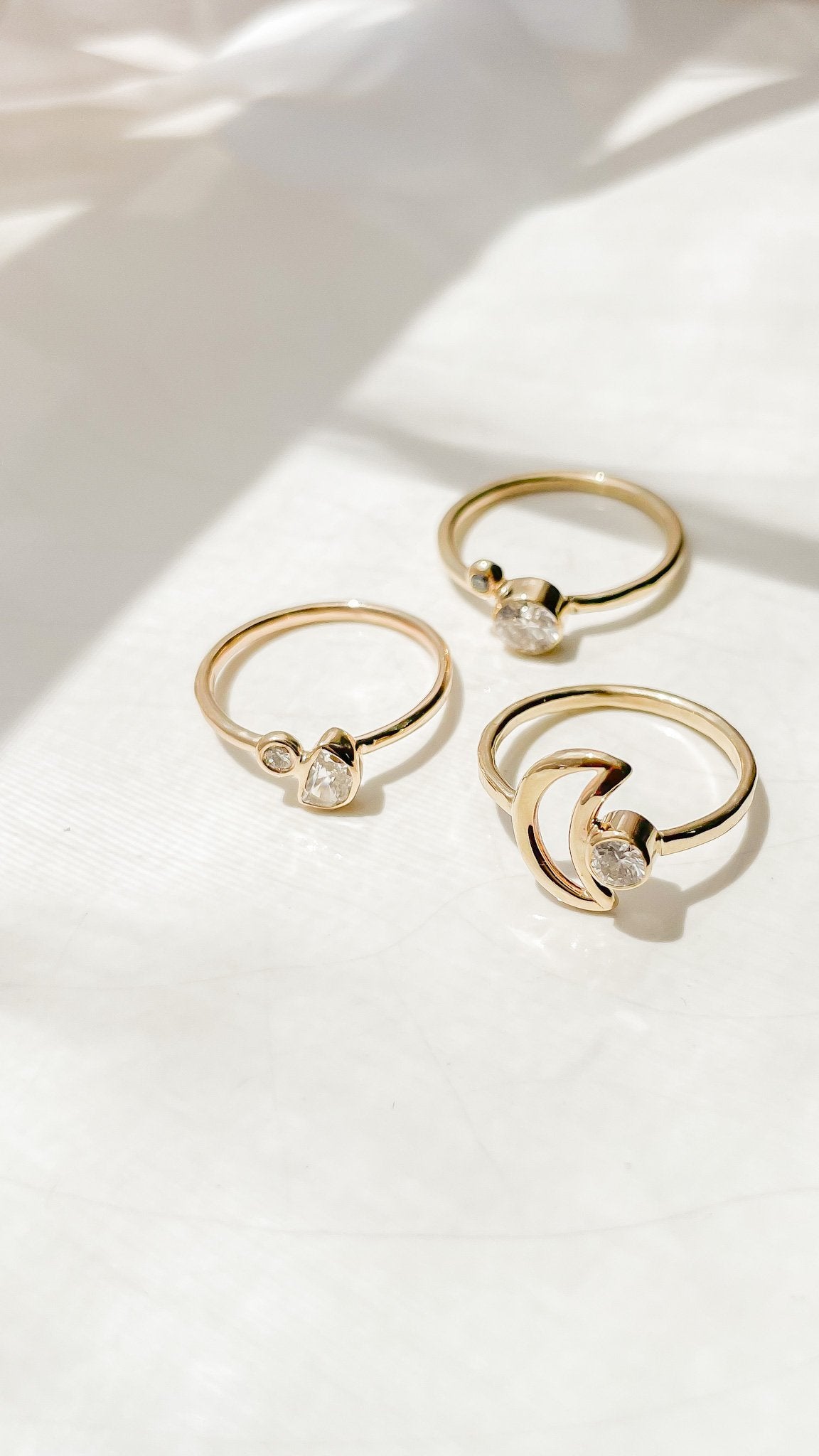 SUN & SELENE astrology engagement rings