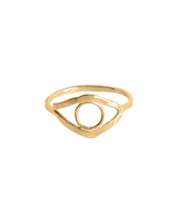 SUN & SELENE wadjet ring in gold fill