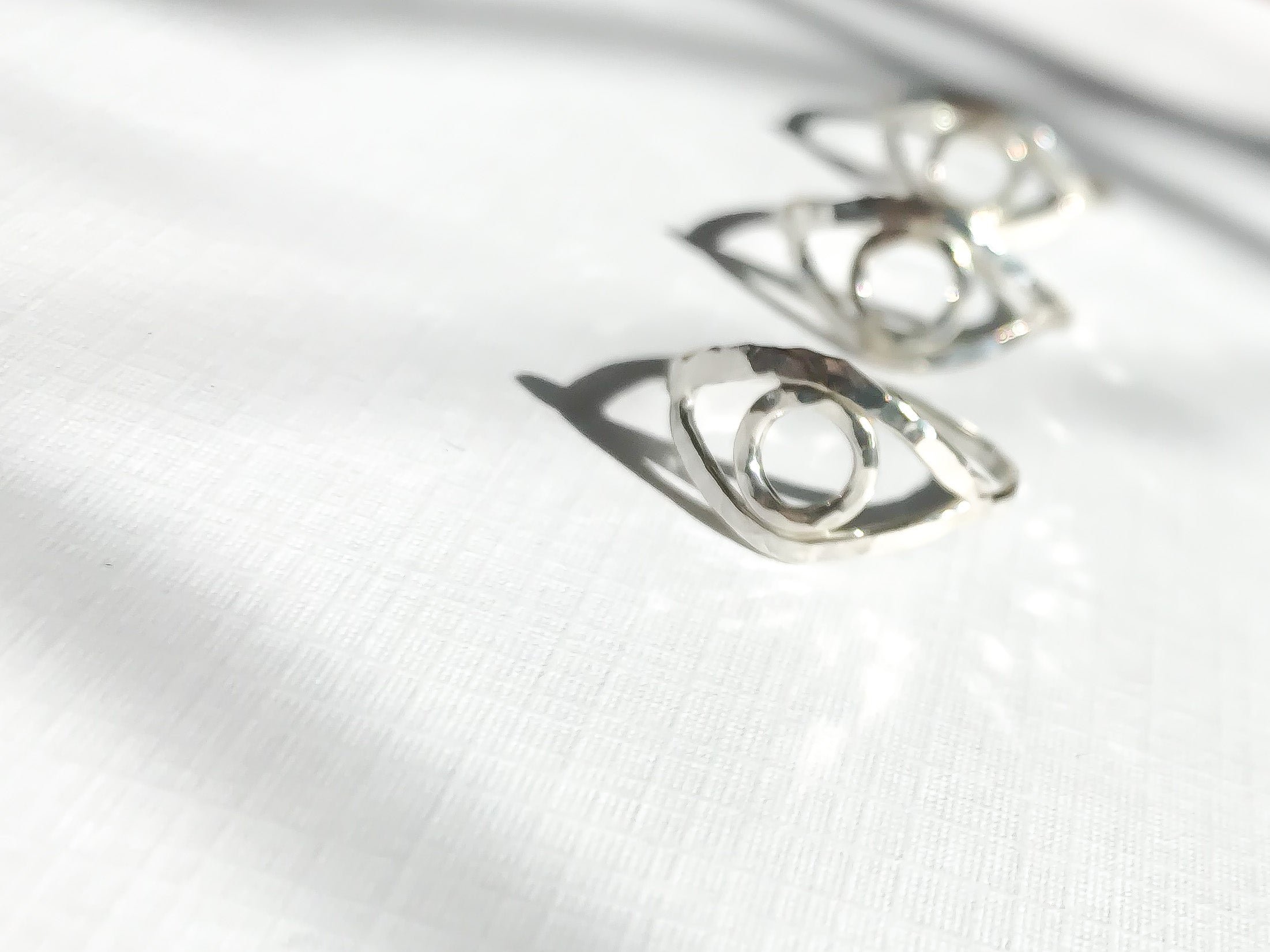 SUN & SELENE Wadjet eye of ra silver rings