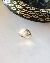 SUN & SELENE gold fill wadjet ring